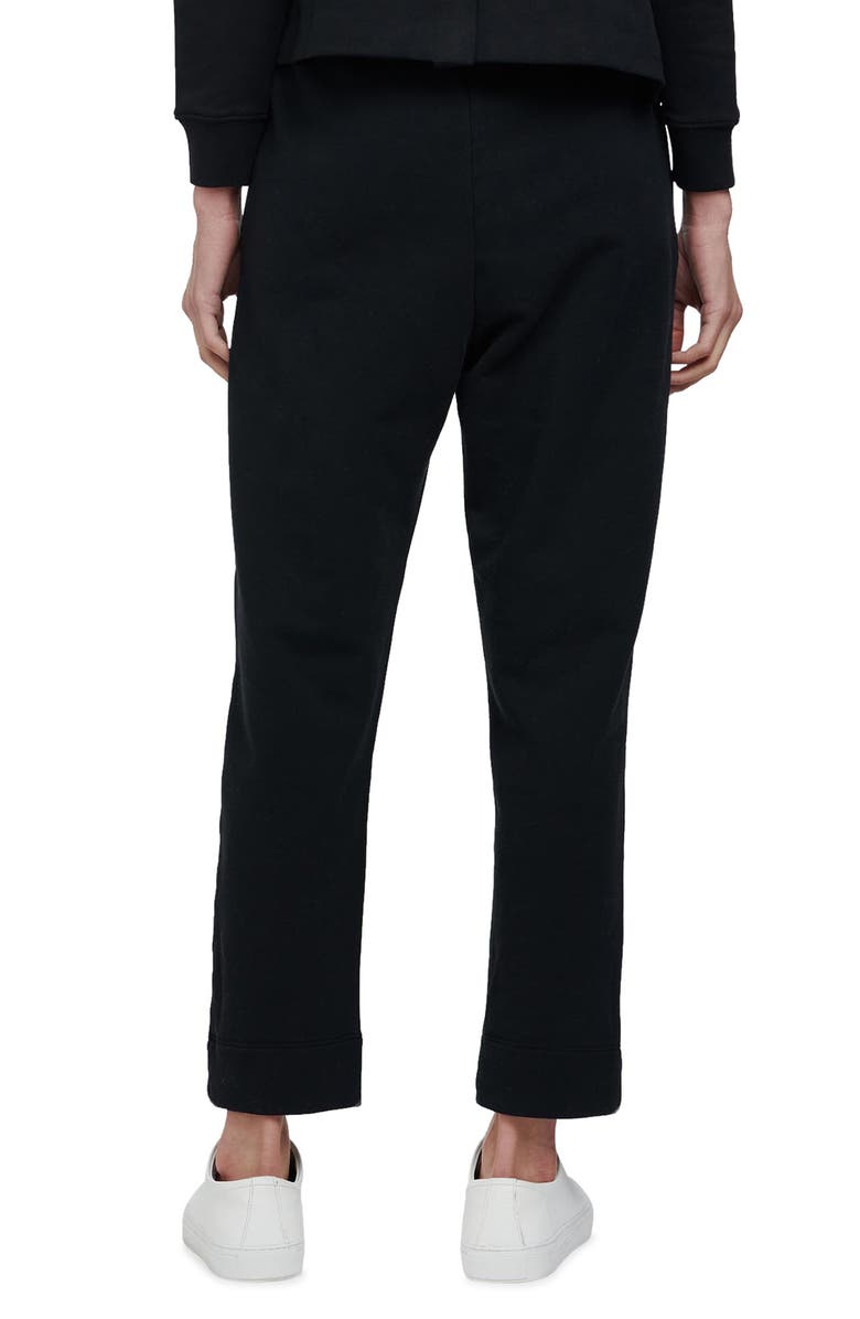 Barbour Portobello Crop Cotton Knit Trousers, Alternate, color, Black