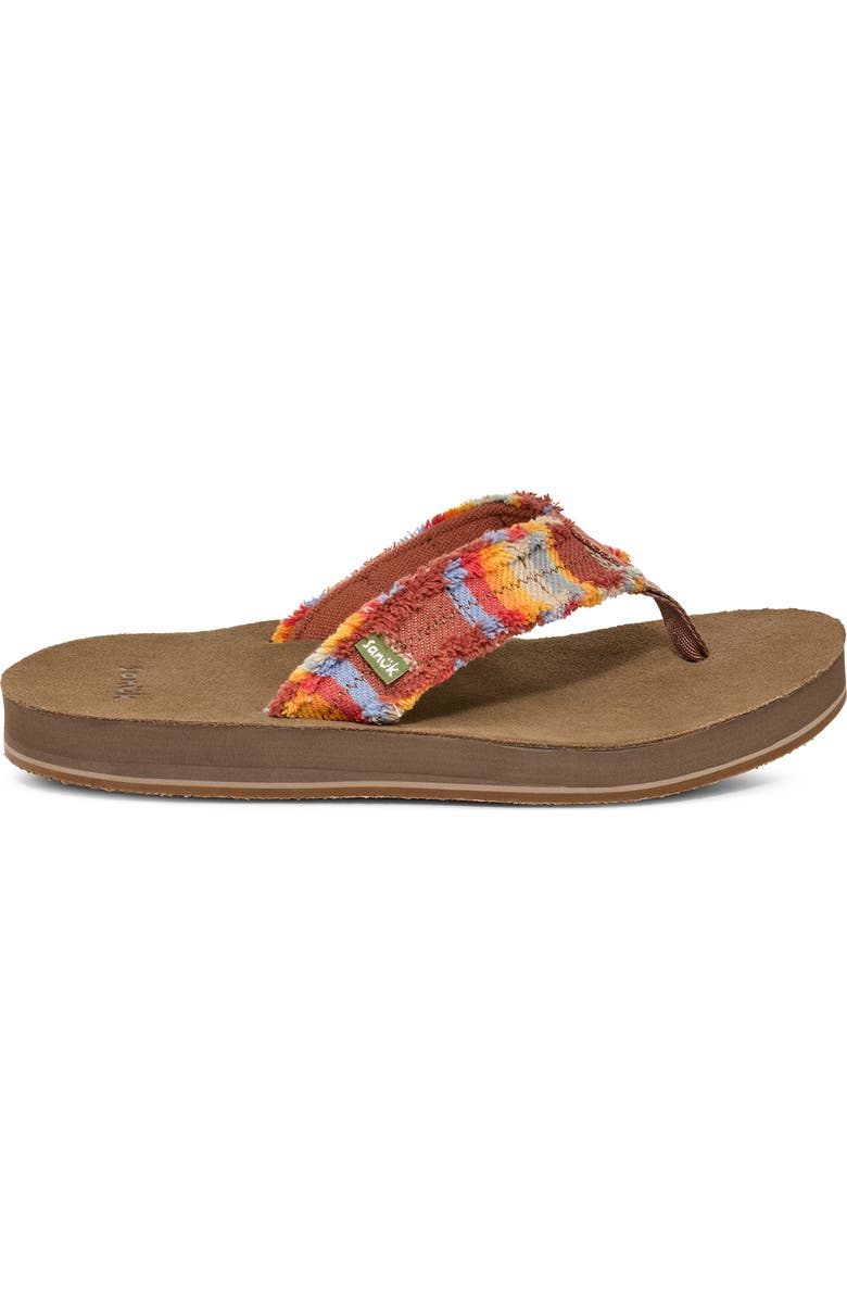 Sanuk 'Fraid Not' Flip Flop, Alternate, color, Kona Sunrise