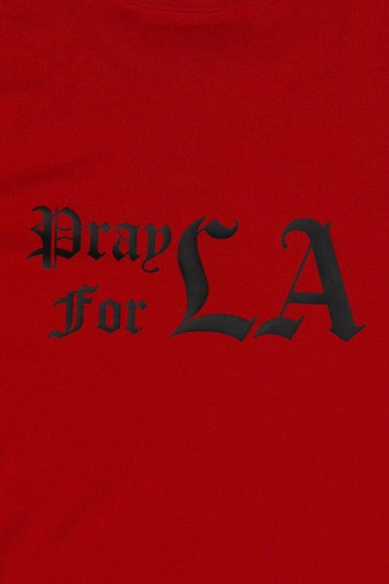 Times Pray For LA Tee, Alternate, color, red