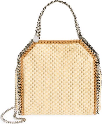 【Stella McCartney】 Falabella Mini raffia tote bag Stella McCartney Mini Falabella Woven Raffia Tote | Nordstrom