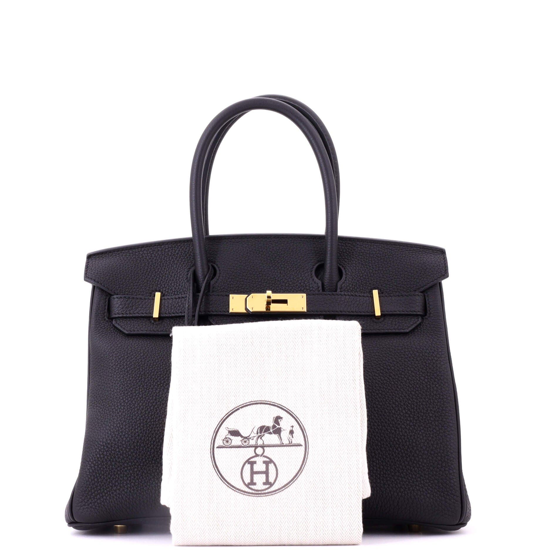 Pre-Owned Hermes Birkin Handbag Black Togo with Gold Hardware 30, Alternate, color, Noir