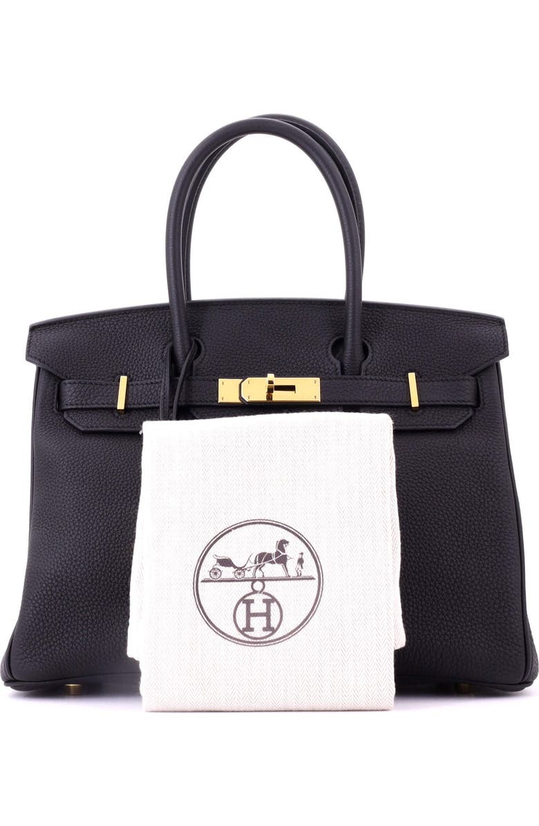 Pre-Owned Hermes Birkin Handbag Black Togo with Gold Hardware 30, Alternate, color, Noir