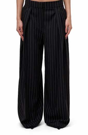 Pinstripe Wide Leg Pants