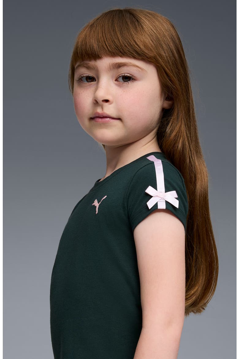 Kids' Bow Society Stretch Cotton T-Shirt, Alternate, color, GREEN TERRAIN