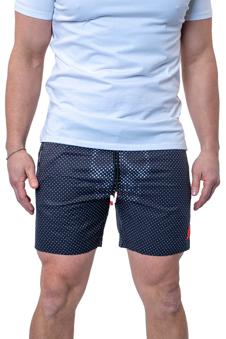 Lion Funkyskull Black Swim Trunks, Main, color, BLACK