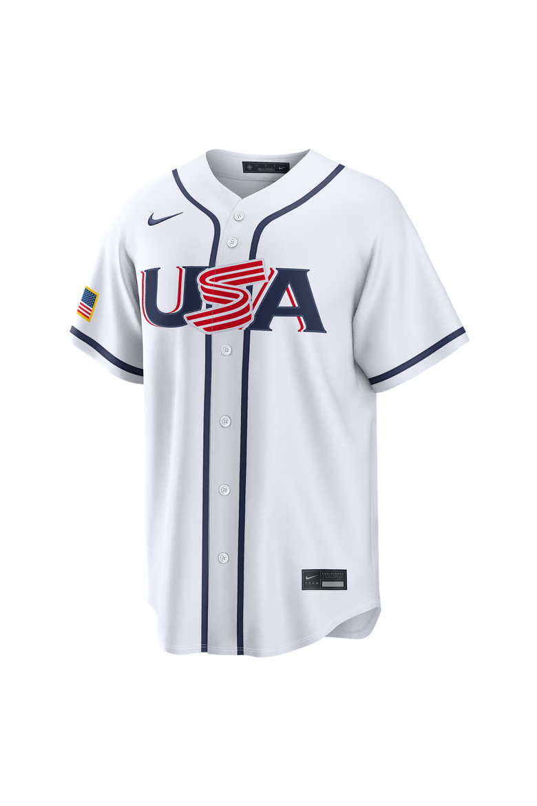 Men's Nike Aaron Judge White USA Baseball 2026 World Baseball Classic Home Stadium Jersey, Alternate, color, White