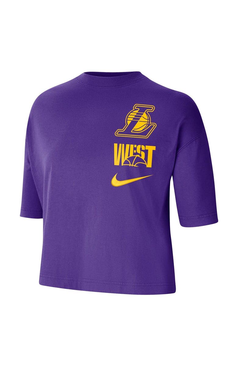 Nike Women's Nike Purple Los Angeles Lakers Essential Boxy T-Shirt, Alternate, color, Purple