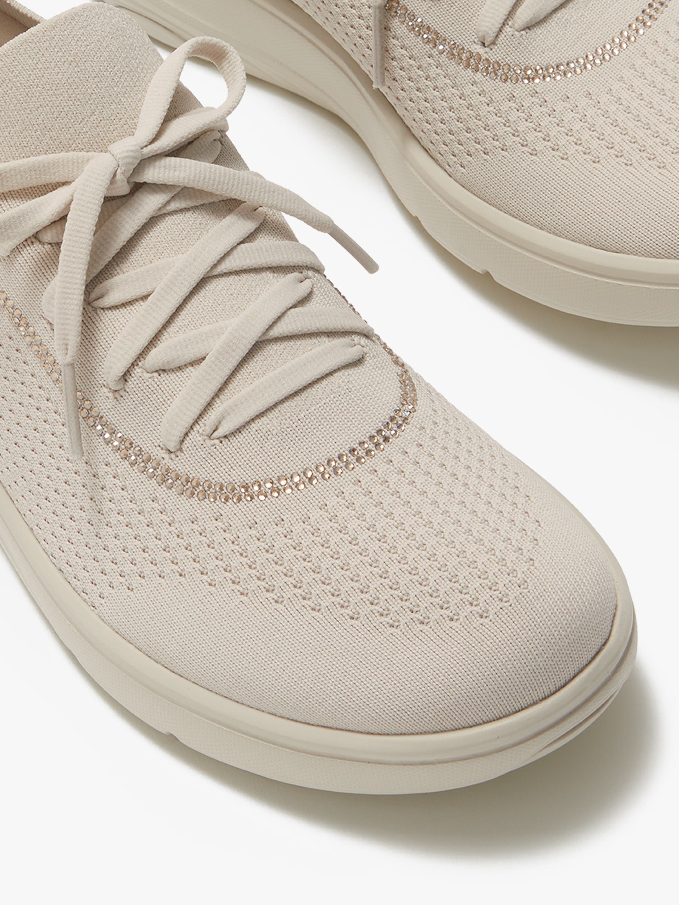 Super-Q Crystal-Trim Sneakers, Alternate, color, Paris Beige