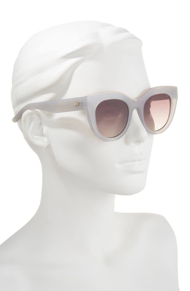 Le Specs Air Heart 51mm Gradient Cat Eye Sunglasses, Alternate, color, Smoke / Brown