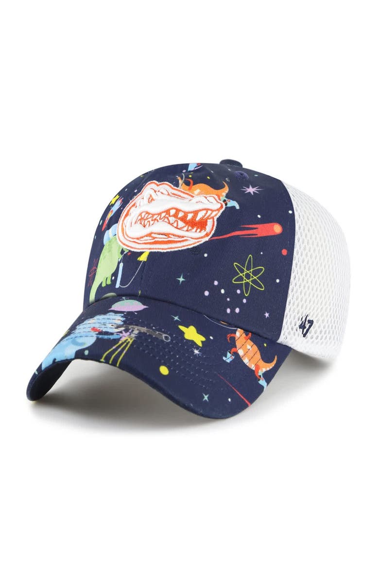 '47 Youth '47  Navy Florida Gators Space Dino Clean Up Adjustable Hat, Main, color, 