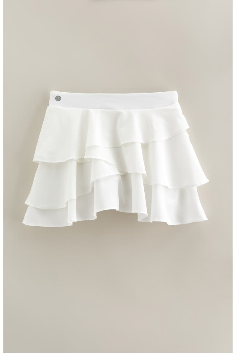 Kids' Tiered Skort, Alternate, color, WHITE