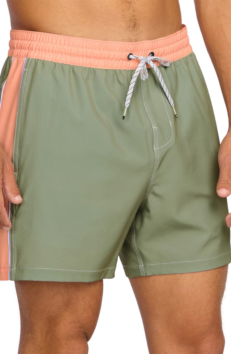 Billabong Dbah Panel Laybacks Swim Trunks, Alternate, color, Green Ash