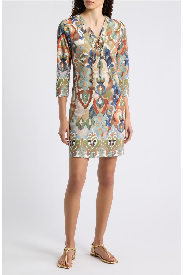 Darcy Ikat Dress, Main, color, COCONUT
