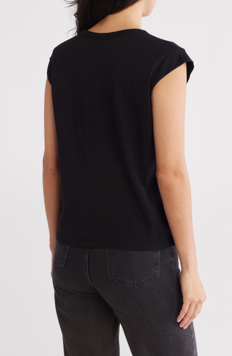 Melrose and Market Cotton Muscle Tank, Alternate, color, Black