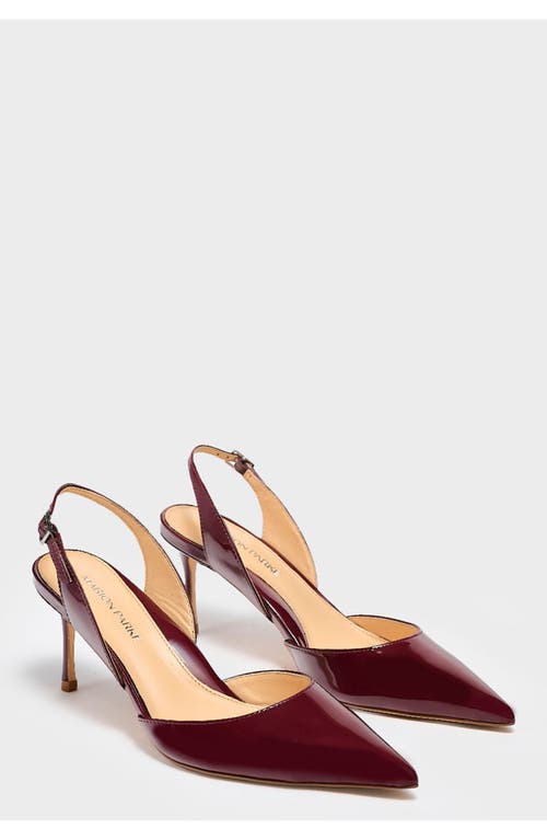 Marion Parke Classic Slingback 70 Pumps Patent In Burgundy