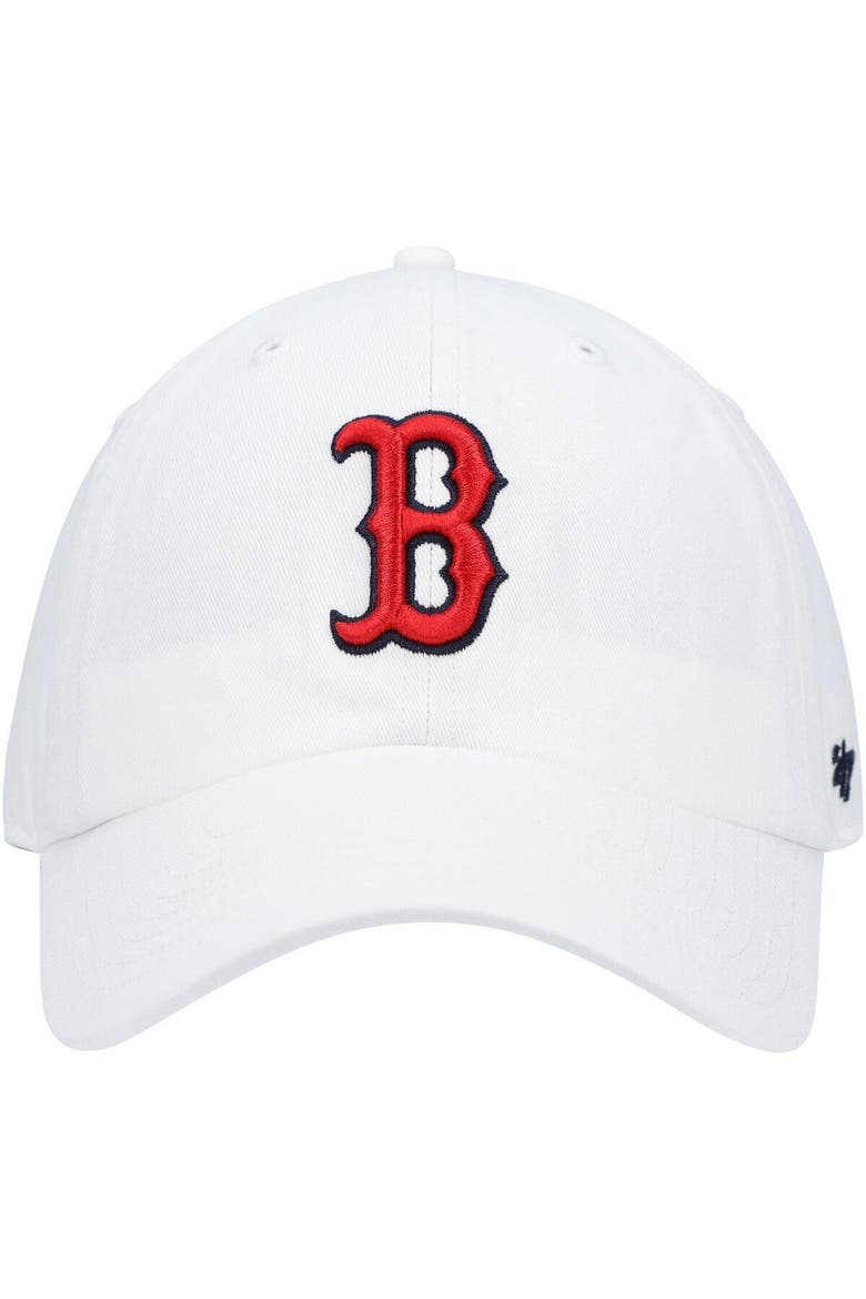 Men's '47 White Boston Red Sox Clean Up Adjustable Hat, Alternate, color, White