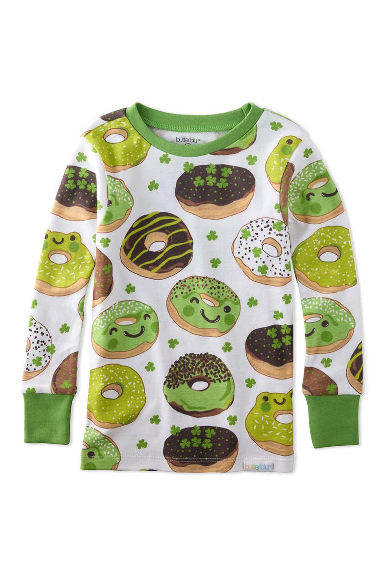 Kids' Zen Two-Piece Organic Cotton Pajamas, Alternate, color, FROGGIE SWEETS