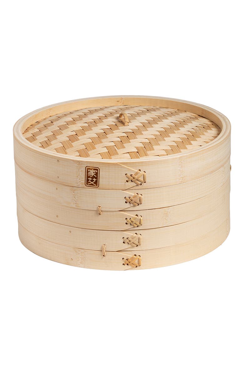 3-Tier Bamboo Steamer Baskets - 12", Alternate, color, NATURAL