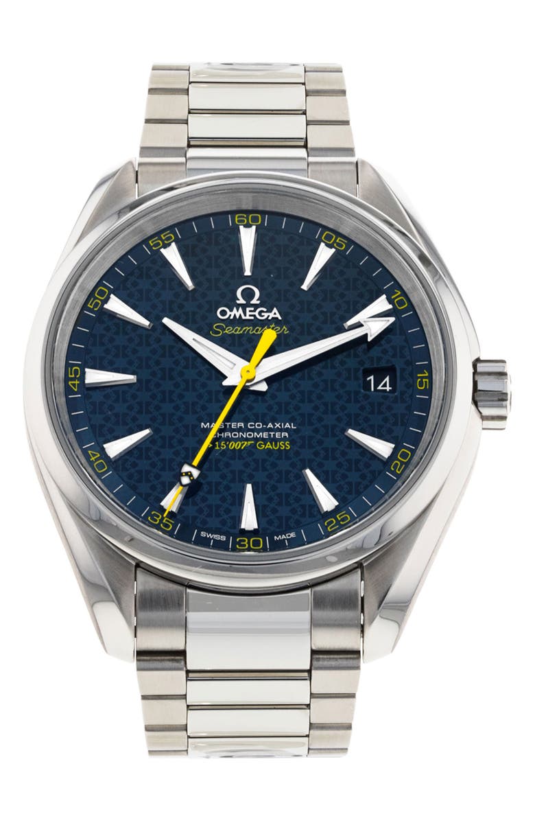 Watchfinder & Co. Omega Preowned Seamaster Aqua Terra 150m Gents James Bond Edition Automatic Bracelet Watch, 41.5mm, Main, color, 