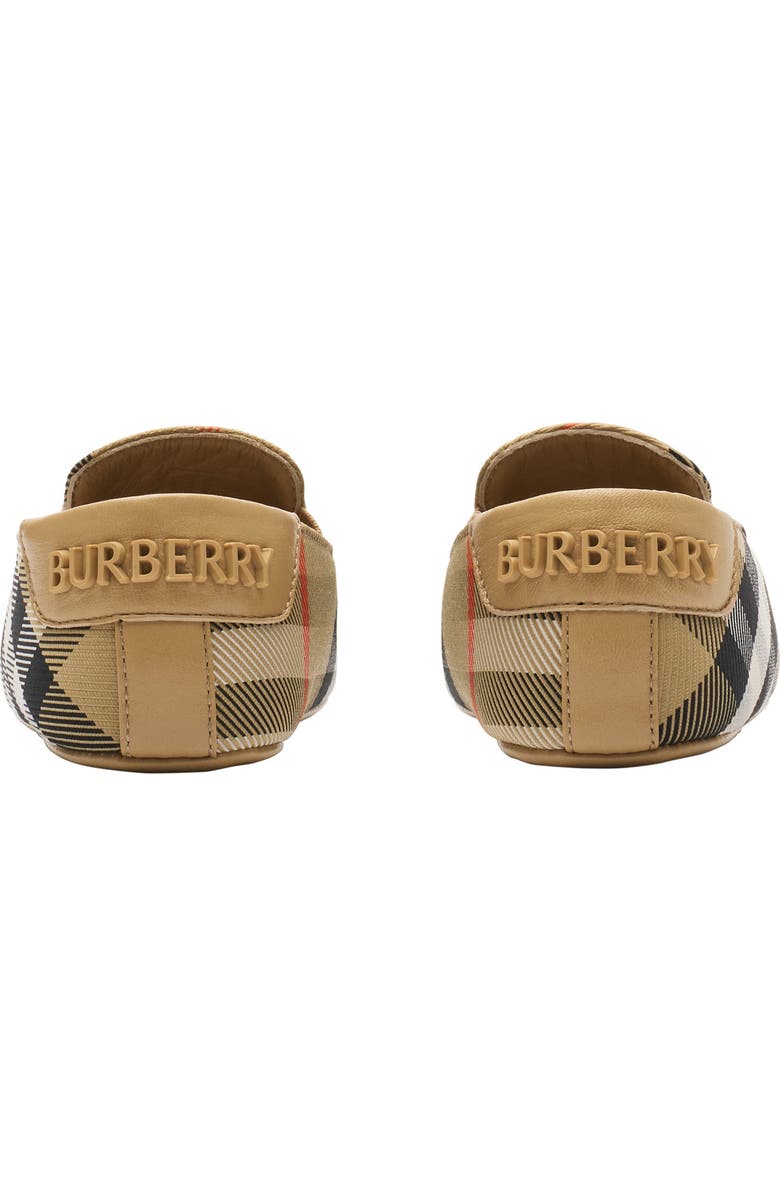 Burberry Check Nylon Blend Booties, Alternate, color, Sand Beige