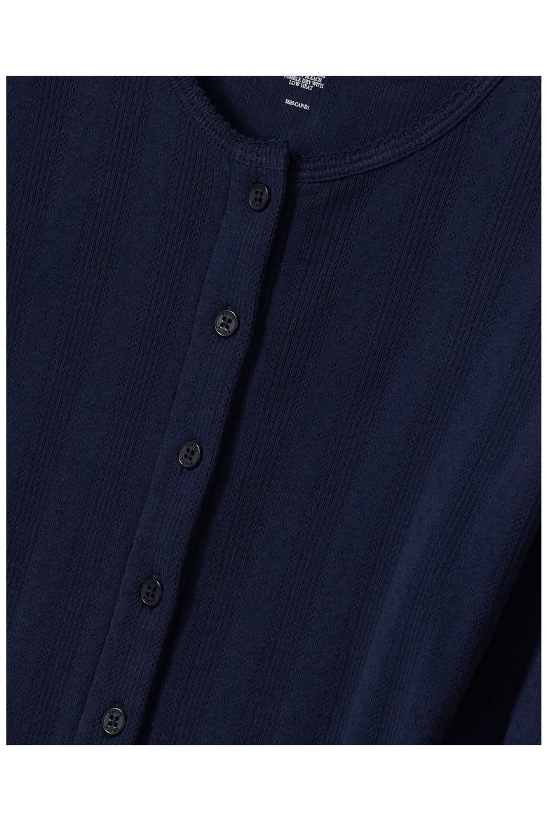 Pointelle Cotton Cardigan, Alternate, color, NAVY