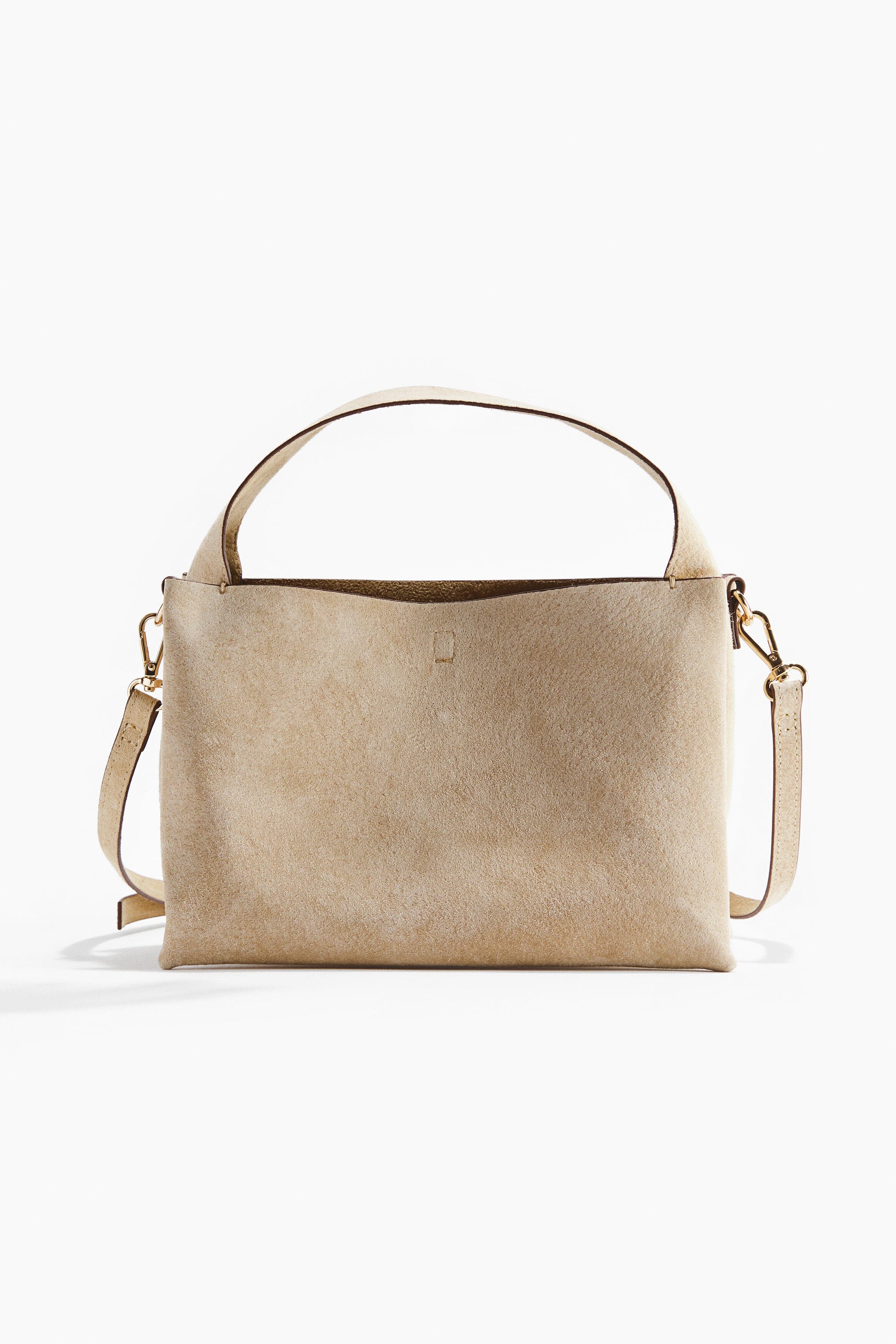 H&M Suede Crossbody Bag, Main, color, Light Beige