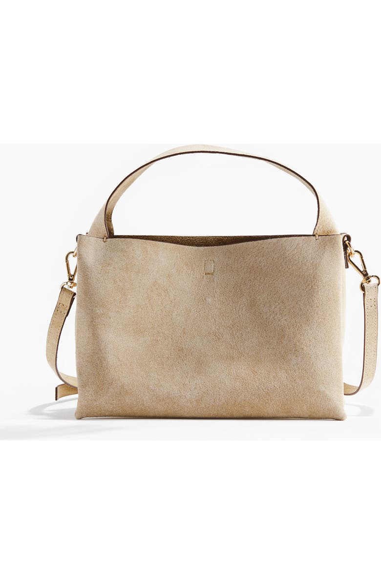 H&M Suede Crossbody Bag, Main, color, Light Beige