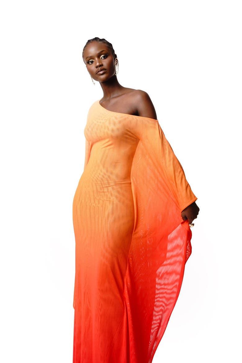 The Eve Kaftan Maxi Dress, Alternate, color, Orange