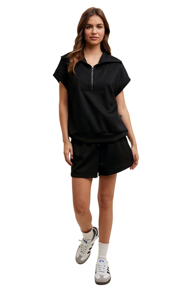 WISHLIST Scuba Knit Shorts, Alternate, color, Onyx