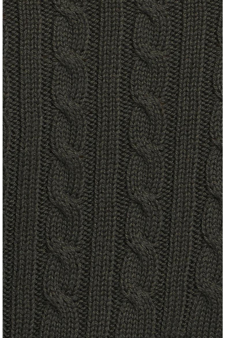 Stitch Guernsey Long Sleeve Sweater Dress, Alternate, color, OLIVE