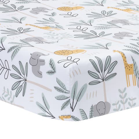 Jungle Adventure 100% Cotton Baby/Toddler Fitted Crib Sheet