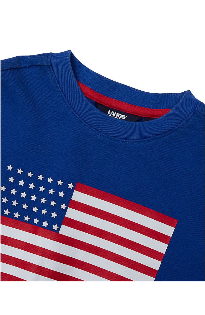 Lands' End Boys French Terry Crewneck Sweatshirt, Alternate, color, Americana/Nautical Blue