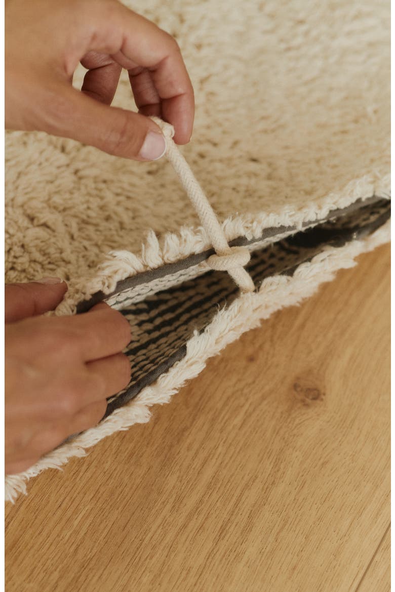Moon Multishape Washable Cotton Blend Rug, Alternate, color, NATURAL