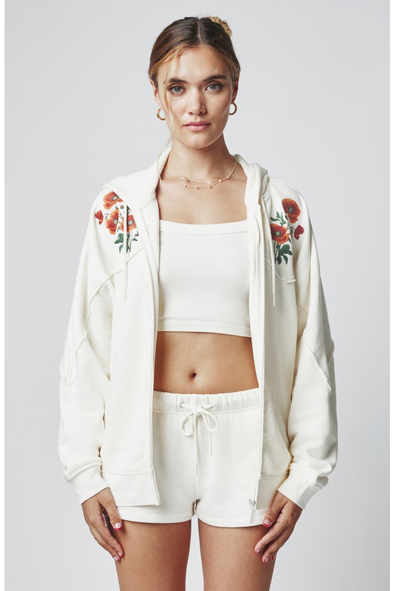 Embroidered Full Zip Hoodie, Alternate, color, JET STREAM