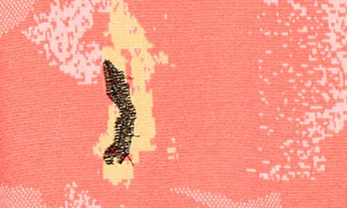 Ming Wang Floral Jacquard Knit A-line Dress In Pink
