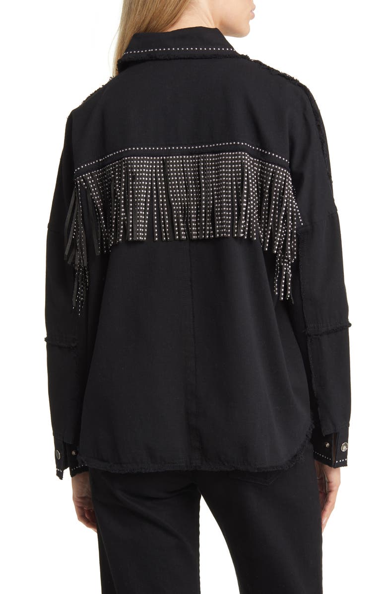 NIKKI LUND Fringe Oversize Jacket, Alternate, color,