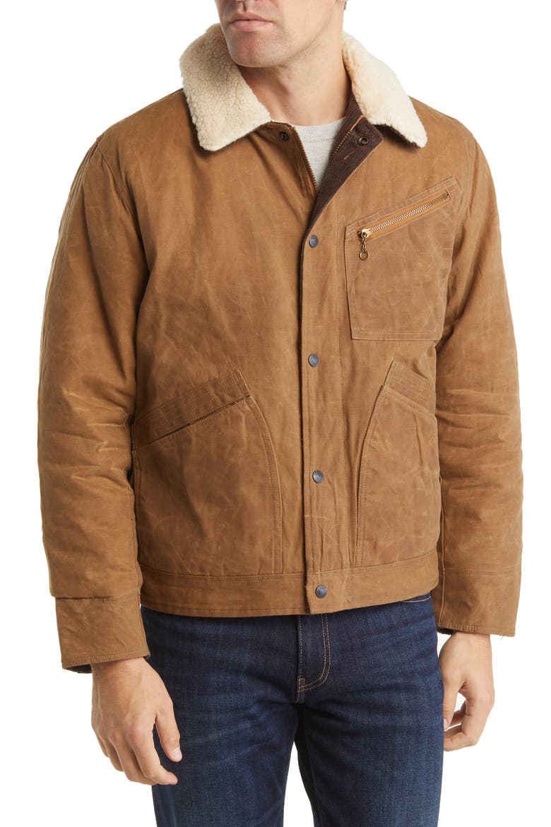 Waxed Cotton Mechanic Jacket, Alternate, color, KHAKI