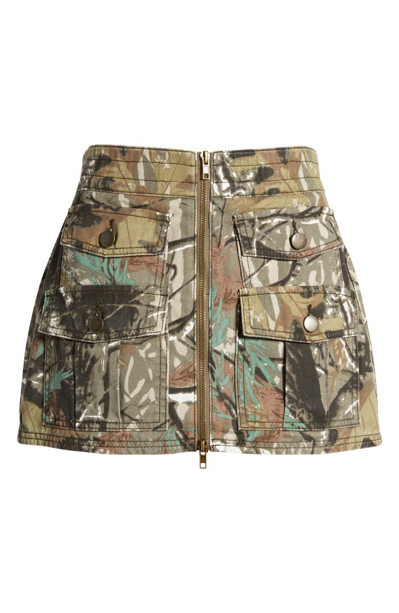 PTCL Front Zip Cargo Miniskirt, Alternate, color, Forest Camo
