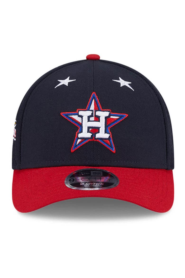 Men's New Era Navy/Red  Houston Astros 2025 MLB All-Star Game Workout 9FORTY M-Crown Adjustable Hat, Alternate, color, Navy