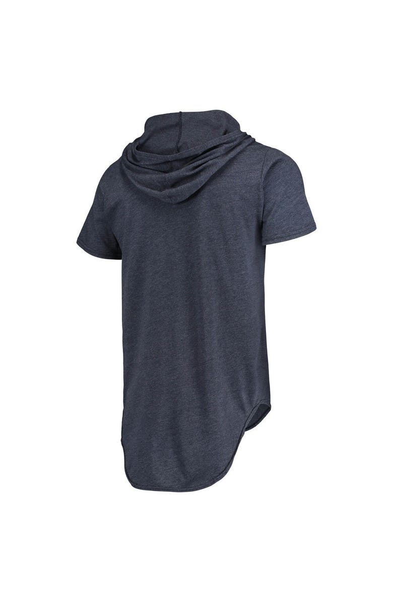 Majestic Threads Men's Majestic Threads Navy Denver Broncos Primary Logo Tri-Blend Hoodie T-Shirt, Alternate, color, 