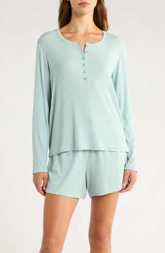 Nordstrom Moonlight Eco Rib Long Sleeve Shortie Pajamas