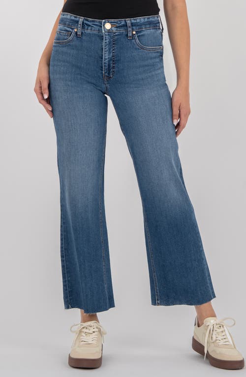 Kut From The Kloth Kelsey High Waist Raw Hem Straight Leg Jeans In Blue