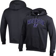 Champion Men's Champion  Black Washington Huskies Arch Over Logo Pullover Hoodie