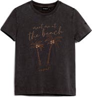 Desigual At the Beach Embroidered Cotton T-Shirt