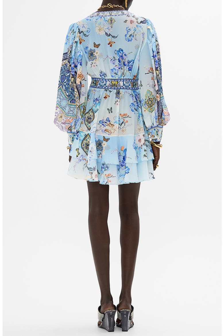 The Al Manial Palace Memoirs Long Sleeve Silk Minidress, Alternate, color, AL MANIAL PALACE MEMOIRS