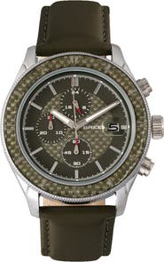 BREED Maverick Chronograph Leather-Band Watch w/Date