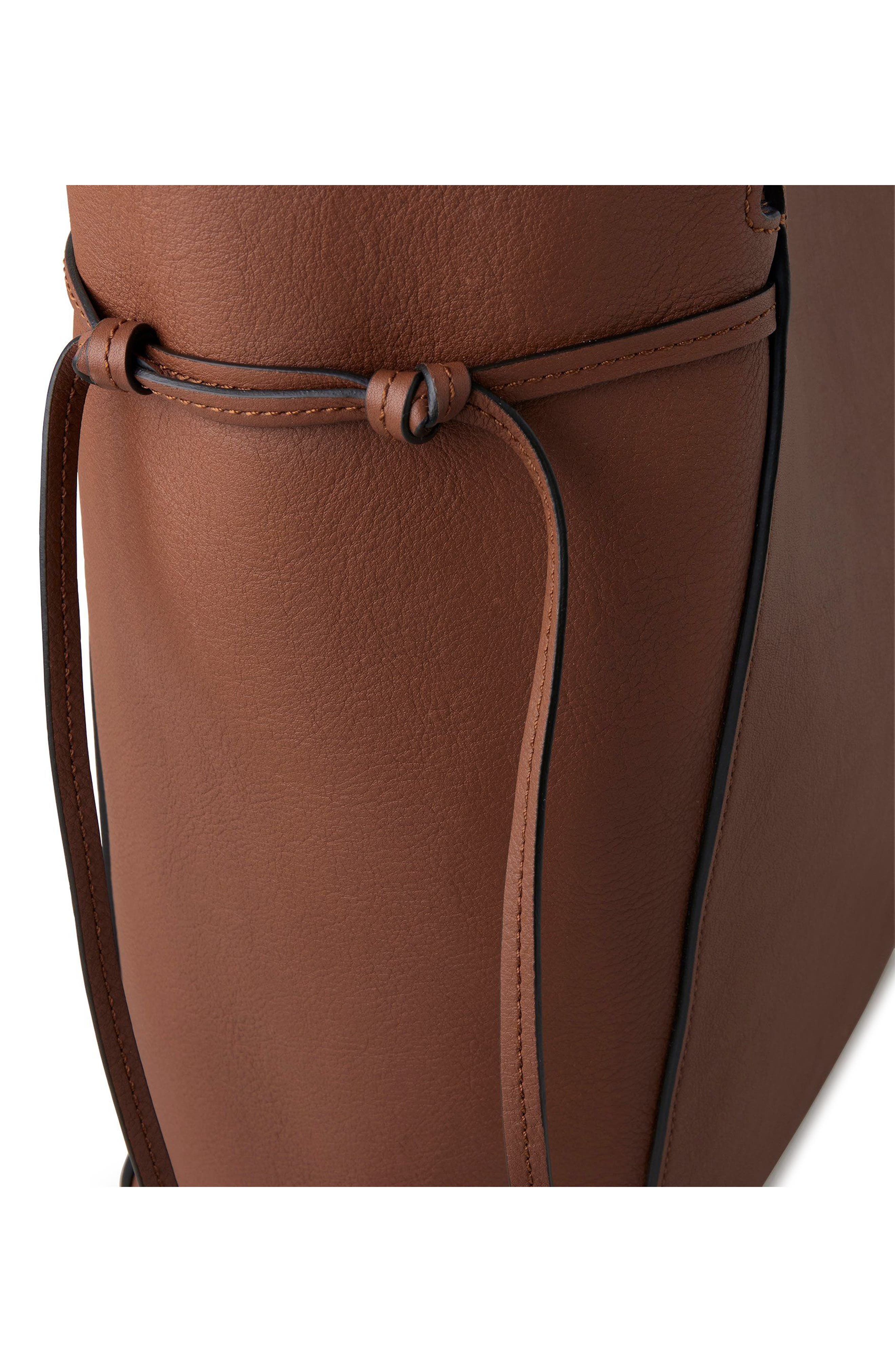 Clovelly Calfskin Leather Tote, Alternate, color, BRIGHT OAK