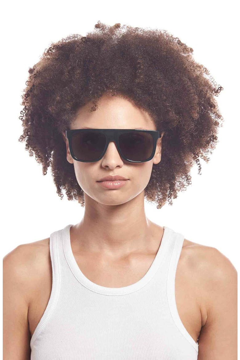 Covert Modern 56mm Flat Top Sunglasses, Alternate, color, KHAKI/ KHAKI MONO