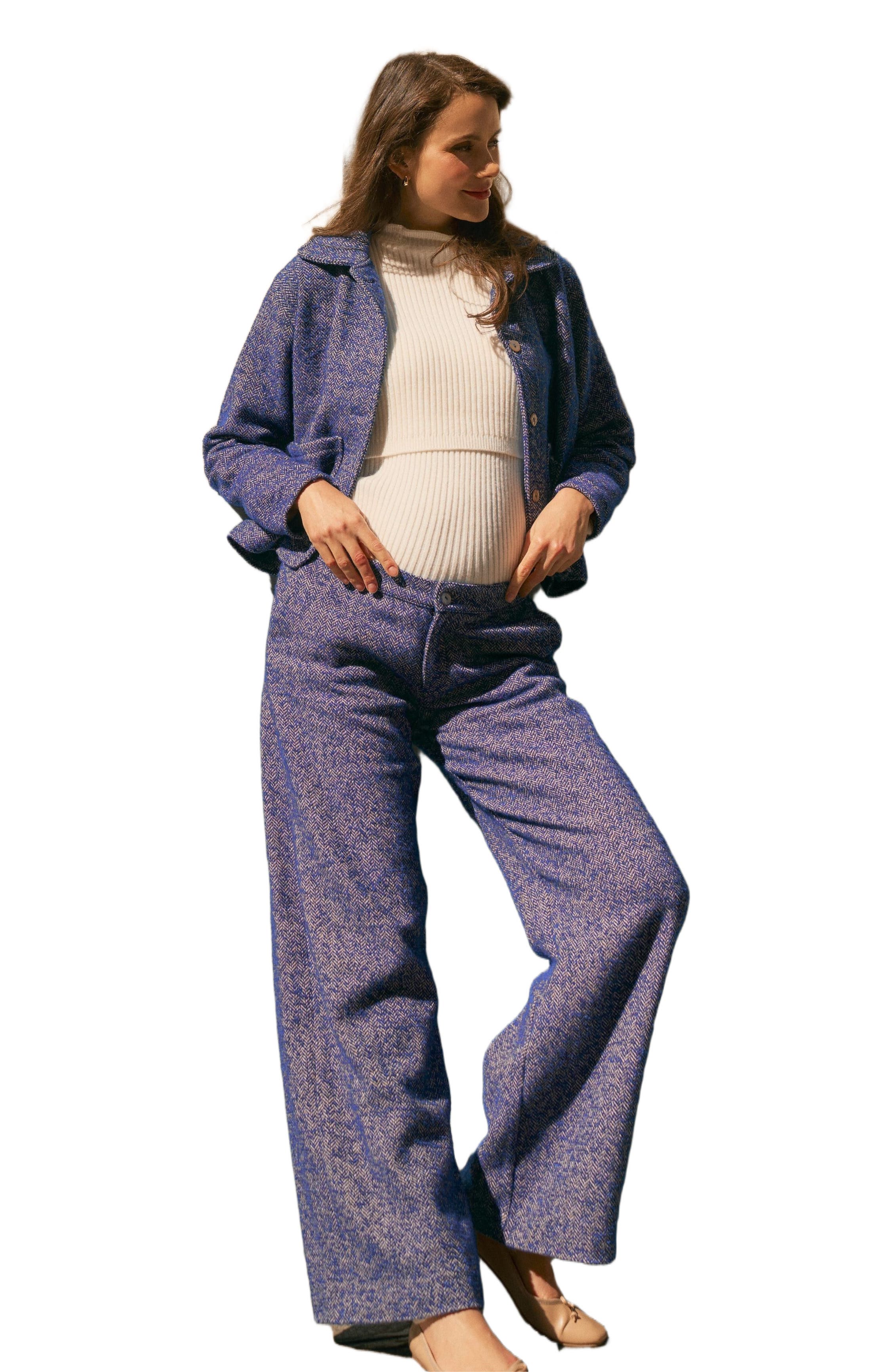 Cache Coeur Pippa Maternity Jacket in Blue 