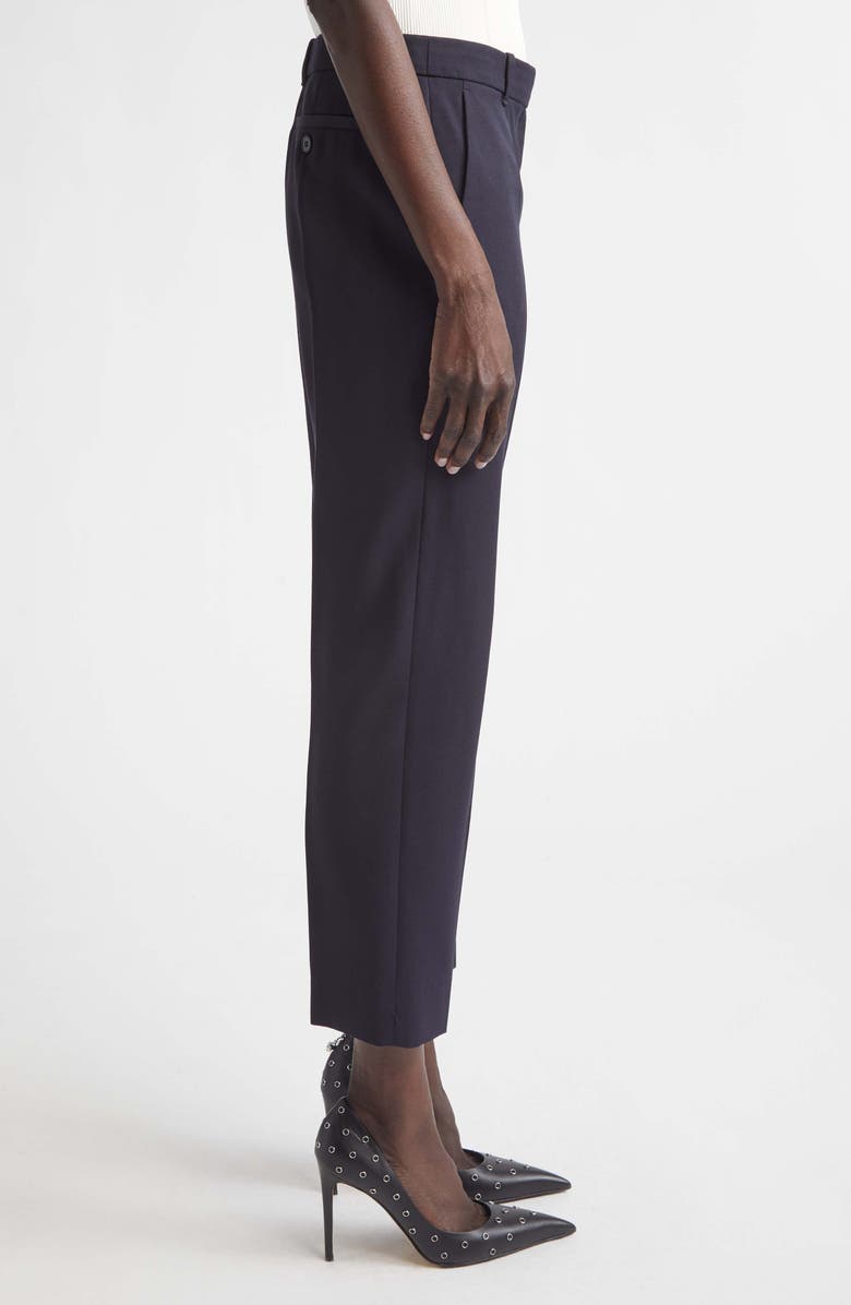 McQueen Wool Cigarette Trousers, Alternate, color, Navy